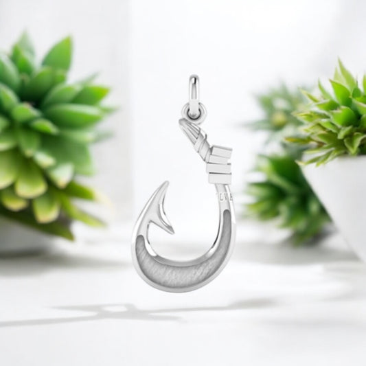 Fish Hook Sterling Silver Necklace